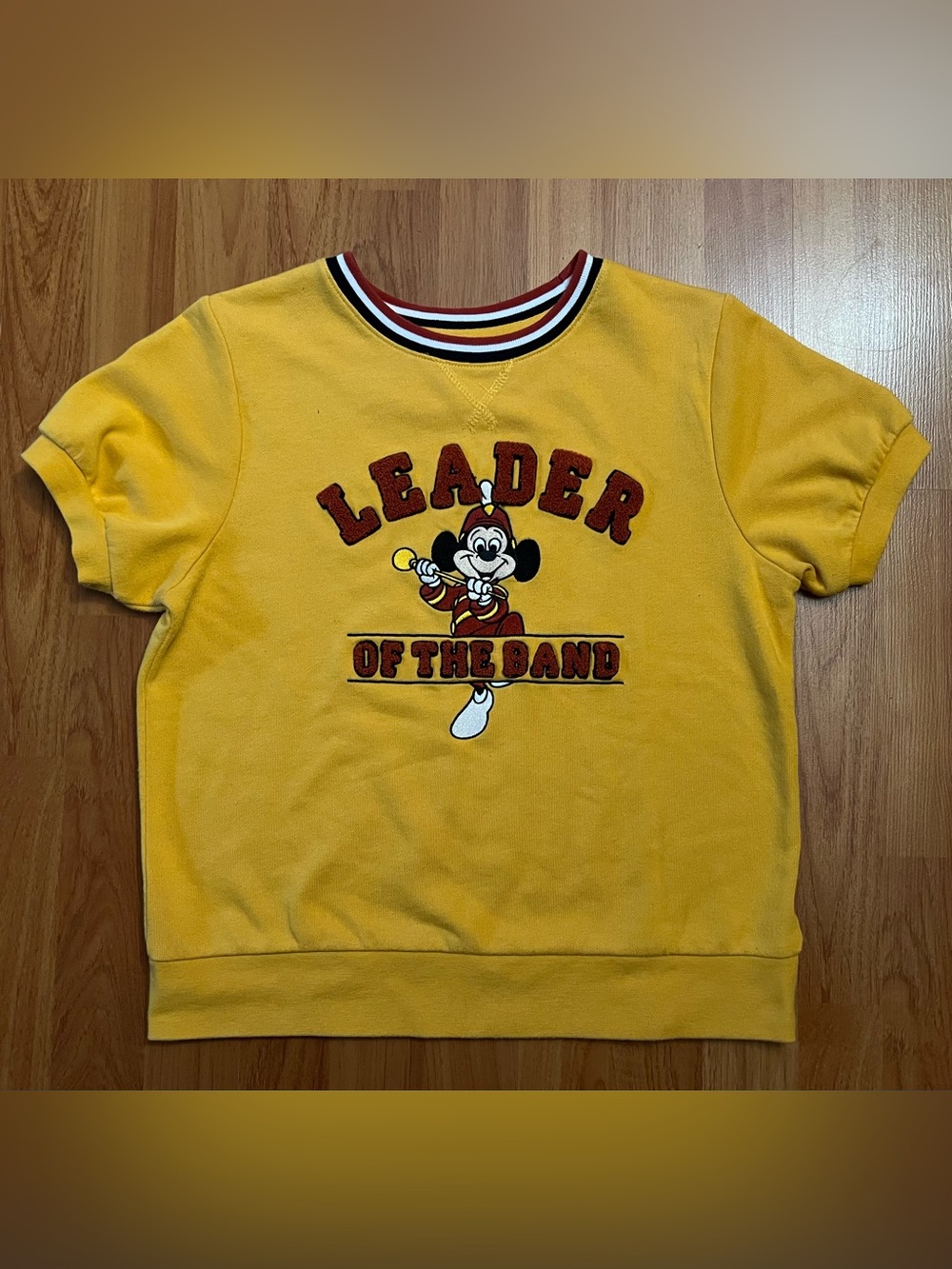 VTGDisney Women's Sweatshirt Short Sleeve Yellow Crew Neck Size See Measurements